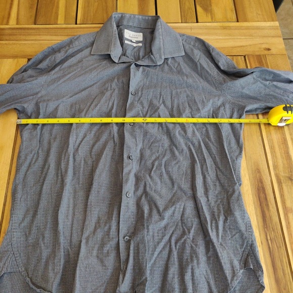 Ted Baker Endurance Men's Button Up Shirt Size 17 34/35 Gray Long Sleeve - Picture 4 of 6